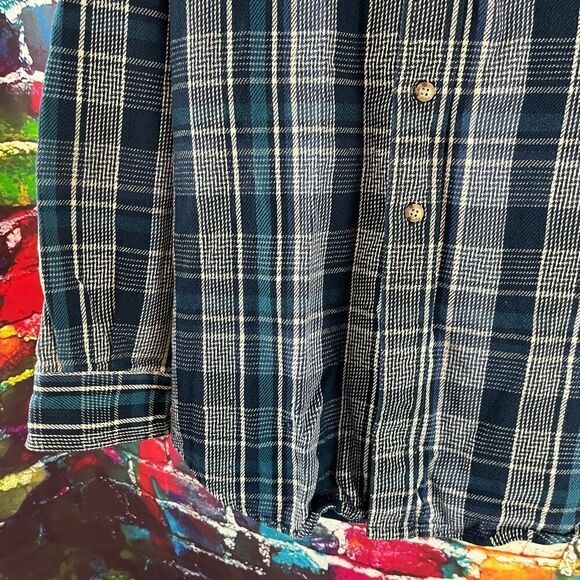 Vintage Carhartt Rugged Outdoor Wear Plaid Corduroy Collar Button Down Shirt Lar - Picture 2 of 7